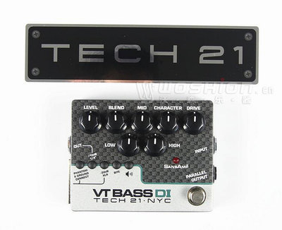 影音設備正品授權 TECH21 Sansamp Character VT Bass DI 貝斯前級效果器