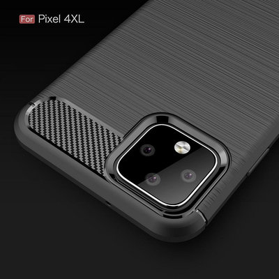 谷歌 Pixel 4 XL 手機殼 軟殼 硅膠 碳纖維 條紋 Google 保護套 保護殼 全包邊 防摔殼 現貨