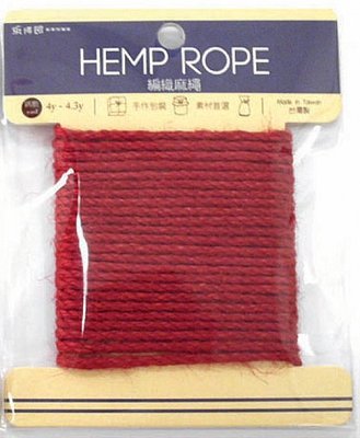 Luckshop  HR-05-3mm編織麻繩(丹紅)約4~4.3碼入(適合用於卡片、佈置、裝飾、包裝時使用)