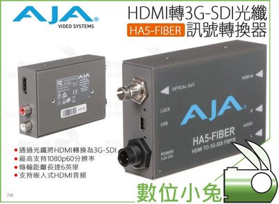 數位小兔【AJA HA5-FIBER HDMI 轉 3G-SDI 光纖訊號轉換器】視訊 音訊 公司貨 影音轉換 轉換盒