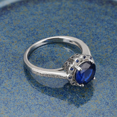 首飾 耳環 項鏈 手鏈 bfirst原創設計珠寶定制藍尖晶石鉆戒批發925純銀戒指女寶石首飾