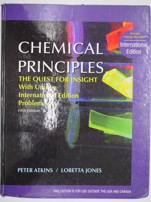 【月界二手書店】Chemical Principles－5/e（精裝本）_Peter Atkins　〖大學理工醫〗AJI