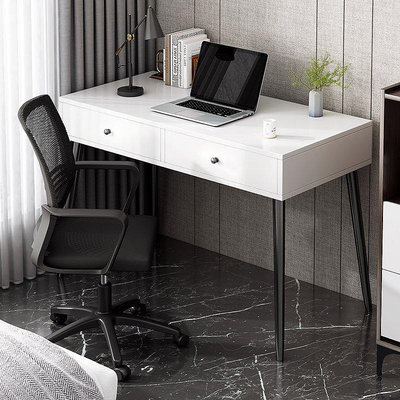 電腦桌家用書桌台式辦公桌現代簡約帶抽屜臥室女生學生~特價