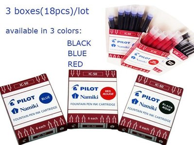【筆倉】百樂 PILOT IC-50 鋼筆卡水 墨水管 (6入/盒)