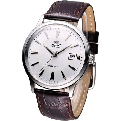 可議價ORIENT WATCH 東方 DATE Ⅱ 第二代超薄自動上鍊機械皮帶腕錶 型號：FAC00005W【神梭鐘錶】