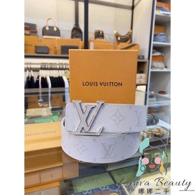 Louis Vuitton LV Initiales 40mm Reversible Belt M0158 White 100cm