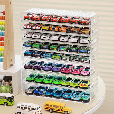 玩具車模型壓克力收納盒子合金小汽車多層分格透明桌面置物架