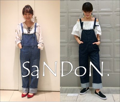 SaNDoN x BEAMS 夏季熱賣款 日本IG常出現的寬鬆古著吊帶牛仔褲 KBF ne-net 韓妮 170624
