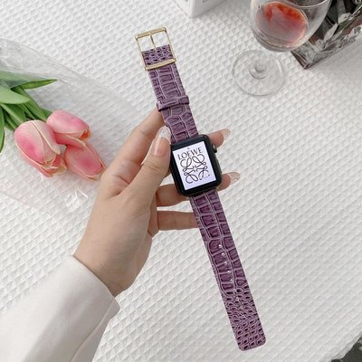 森尼3C-女士錶帶 蘋果手錶 於 Apple Watch 8 錶帶 7 4 5 6 SE蘋果手錶 真皮錶帶 45mm 44mm-品質保證