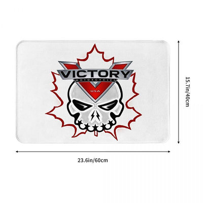 VICTORY motorcycle logo (2) 浴室法蘭絨地墊 廁所衛生間防滑腳