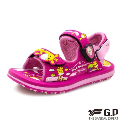 鞋鞋樂園-超取免運-GP-吉比-阿亮代言-可愛長頸鹿兒童涼鞋-兩用鞋-磁扣設計-穿脫方便-GP涼鞋-G9214BB-45
