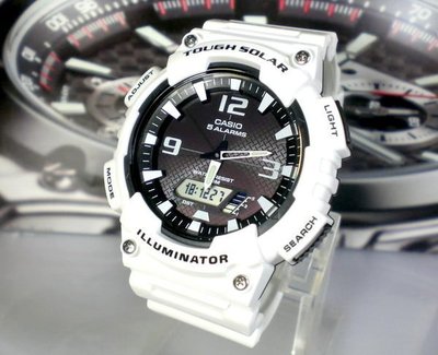 經緯度鐘錶 CASIO手錶專賣店 太陽能指針雙顯錶 酷似G-SHOCK 【↘1690】AQ-S810WC-7A亮白