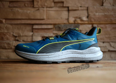 週日結標 Retro CLUB【一元起標】【全新】Puma Reflect Lite Trail 藍色 潑墨底 慢跑鞋 W24509