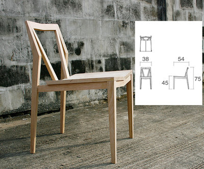 北歐餐椅 / 純手工原木家具 oak北美白橡椅 實木餐椅 原木椅 單椅 辦公椅