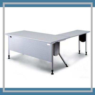 辦公家具 KRS-167G+4510G 活動桌 銀桌腳+灰色桌板 辦公桌 書桌 桌子