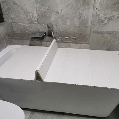 浴缸蓋折疊式保溫蓋防塵支架泡浴洗澡盆泡澡加厚承重款浴缸置物架
