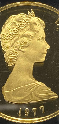 1977年女王金幣NGC67特克斯英女王即位25周年精制紀念錢幣 收藏幣 紀念幣-21941【國際藏館】
