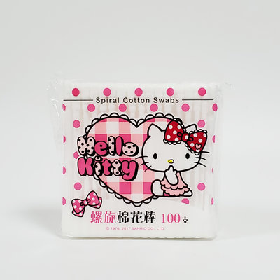 Hello Kitty 螺旋棉花棒 100支