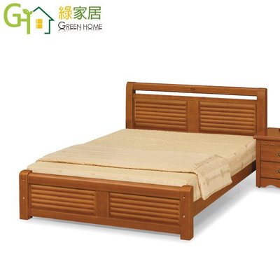 【綠家居】塞納 時尚5尺實木雙人床台(不含床墊)