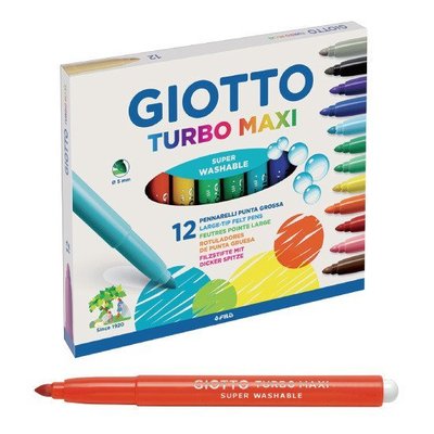 娃娃國【義大利Giotto 可洗式兒童安全彩色筆(12色)(3Y)】安全無毒兒童彩繪彩色筆.美術用品