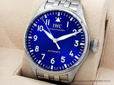 【經緯度名錶】IWC 萬國錶 BIGPILOT IW329304 藍色放射紋錶盤 TLW68557