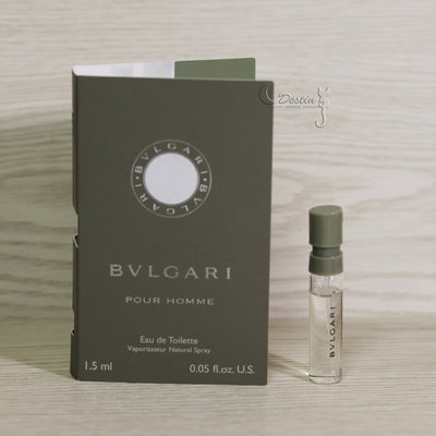 BVLGARI 寶格麗 大吉嶺茶 Pour Homme 男性淡香水 1.5ml 試管香水 可噴式