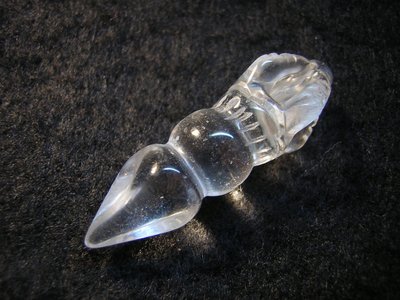 【采鑫坊】AA級白水晶普巴杵墜子~36.5mm《直購品》水晶金剛杵法器品~2