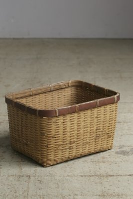[裏山 古物] 日本古道具 手工編織籐籃置物籃