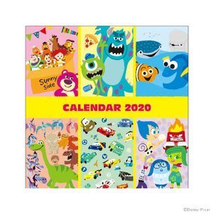大賀屋 日本製 皮克斯 2020 掛曆 Q版 年曆 月曆 日曆 行事曆 記事 掛飾 迪士尼 正版 L00011510