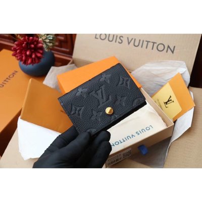 【日本二手】LOUIS VUITTON 卡片套名片夾 皮革 手拿包 老花黑色 M58456