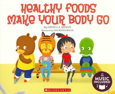 ＊小貝比的家＊HEALTHY FOODS MAKE YOUR BODY GO/平裝書+CD/3~6歲/食物