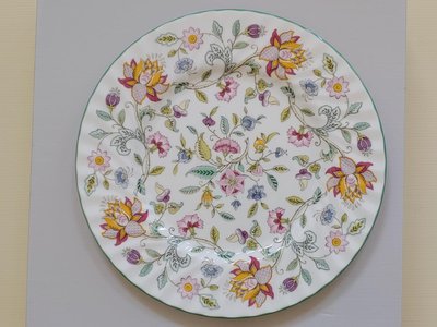 英國製 MINTON 明頓 骨瓷  27cm 花卉 盤