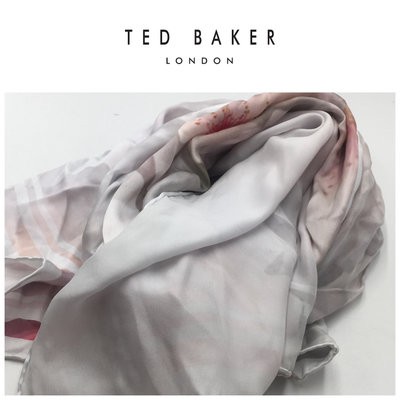 【皮老闆二店】二手真品TED BAKER 圍巾 披巾 花紋  T236