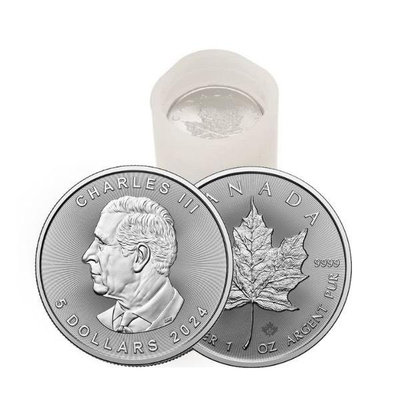 2024年 加拿大 楓葉銀幣 查理斯國王頭像4249