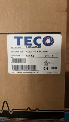 TECO變頻器~免運~東元變頻器~A510-4030-H3  30HP三相380V