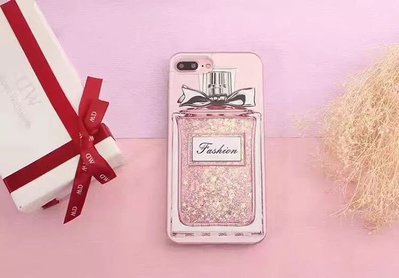 韓國少女粉色香水瓶液體流沙iphone6s/7手機殼蘋果6p/7plus硬殼