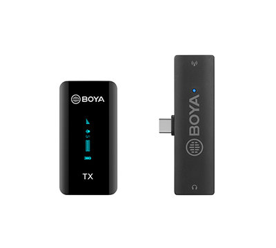 【新品預購】博雅 BOYA • BY-XM6-S5 2.4GHz〔一對一〕直插式無線麥克風『TYPE-C接口』公司貨