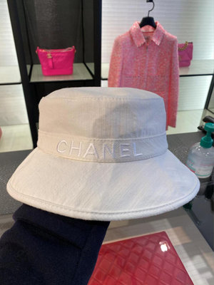 【現貨】正品代購Chanel新款女帽經典雙C字母漁夫帽休閑帽子遮陽帽