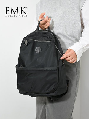 新款包包 皮包 高級感黑色超輕牛津布通勤雙肩包女短途出游旅行防水高端品牌背包