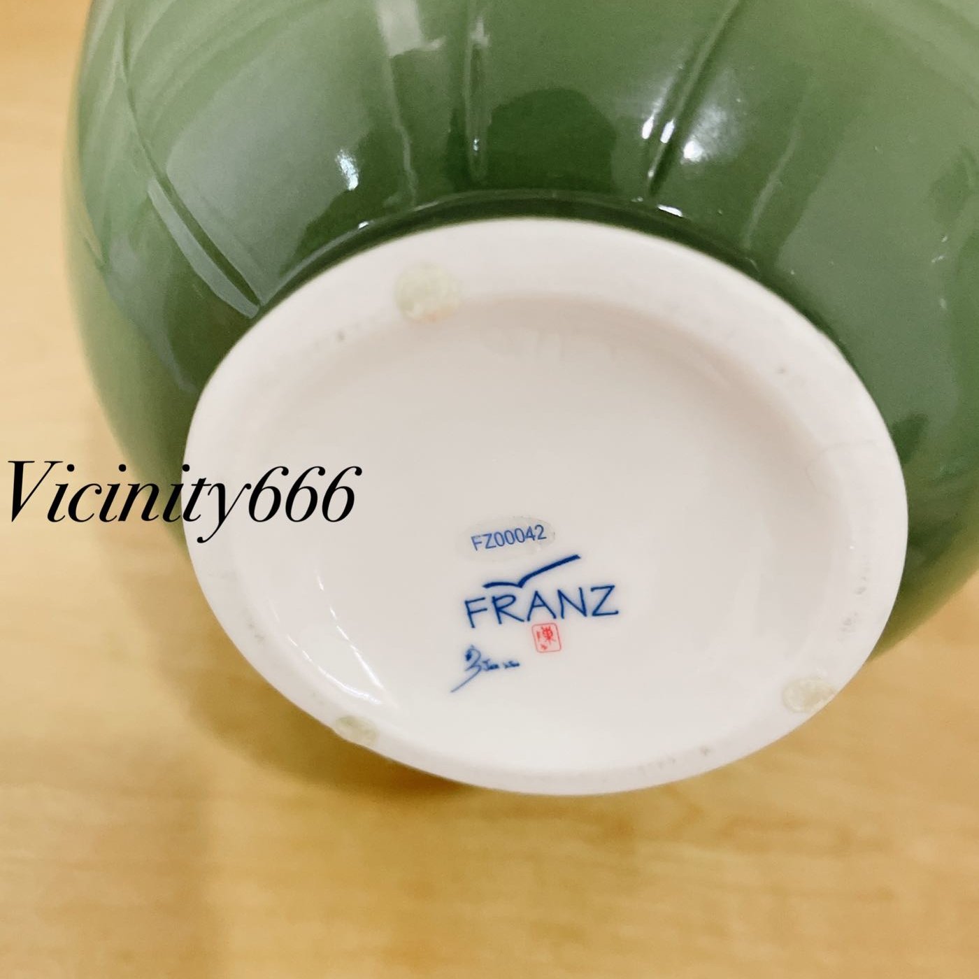 可面交FRANZ 法藍瓷蝶舞系列煙波水舞花瓶FZ00042 瓷器收藏品擺飾手