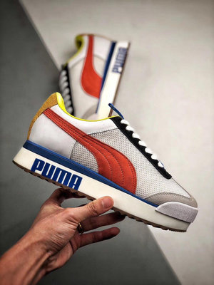 Puma Roma AMOR Sport 白藍紅 拼接 厚底 潮流 低幫 滑板鞋 371070-01 女鞋公司級