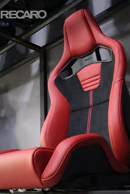 新產品 日本RECARO CS CL紅牛皮/黑ALCANTARA®麂皮 座椅電熱/椅背電動調整/腰部充氣最高階賽車椅