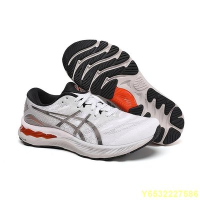 LitterJUN ASICS 亞瑟士專業跑步鞋 GEL-NIMBUS 23代緩震透氣跑鞋 黑灰 男運動鞋 40.5-45