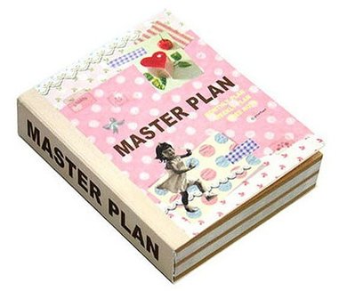 ＊YOOWOO＊【韓國空運 Master Plan 美式復古 方塊本本 行事曆 記事 萬用手冊+書帶 ~ 愛心果凍】