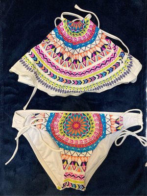 波西米亞風 泳衣 比基尼 美國購入 Francesca's 泳衣 比基尼 bikini 民族風 波西米亞風 圖騰 幾何圖形 歐美風 美國品牌