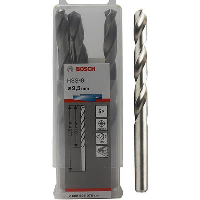 博世 Bosch 高速鋼麻花鉆頭直柄 金屬電鉆打孔鉆頭開孔1.5mm-14