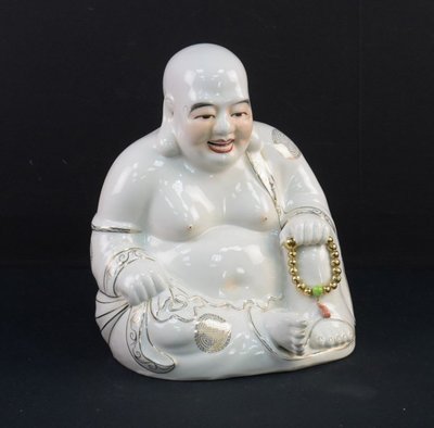 金門宏玻陶瓷 彌勒佛 笑佛 佛像 擺件 重約 3.3kg 丶下標前請先看關於我