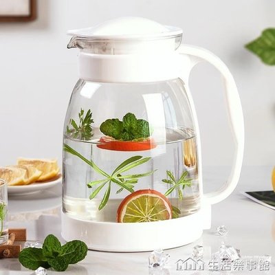 下殺 冷水壺大容量玻璃耐高溫涼白開水杯茶壺套裝家用果汁壺防爆涼水壺