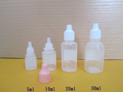 《水水百貨》20ml粉蓋/白蓋塑膠瓶(200支)