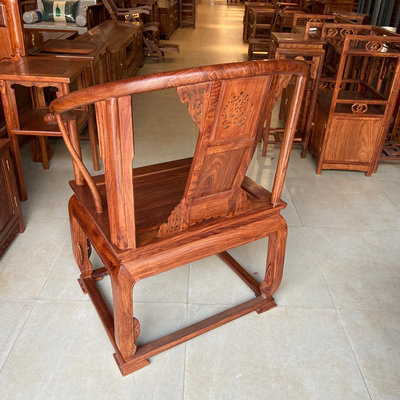 紅木刺猬紫檀皇宮椅圈椅中式禪意太師椅實木古典椅子茶桌圍椅榫卯